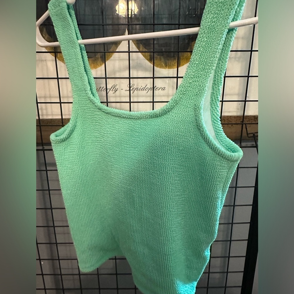 Lolita crinkle Ribbed Fitted Tank Top. Anthropologie. Araminta James